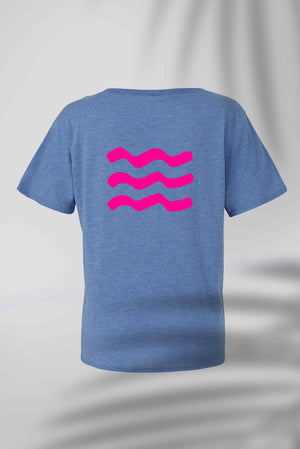 
                  
                    Charger l&amp;#39;image dans la galerie, Flowy Blue V Neck Top
                  
                