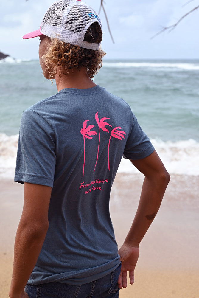 
                  
                    Charger l&amp;#39;image dans la galerie, Palm Tree stormy Pink Tee
                  
                