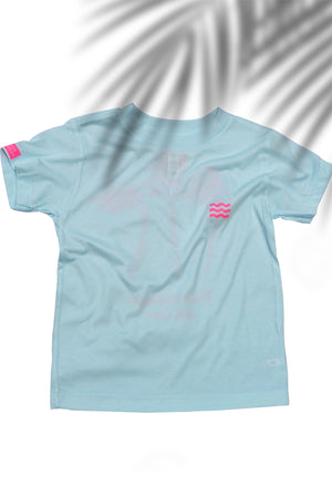 
                  
                    Charger l&amp;#39;image dans la galerie, From Martinique with Love Light Blue Pink kid tee
                  
                