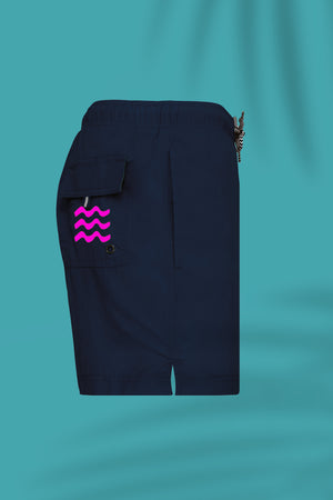 
                  
                    Charger l&amp;#39;image dans la galerie, Navy Pink baywatch shorts
                  
                