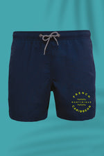 Navy Yellow baywatch shorts