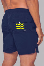 Navy baywatch shorts