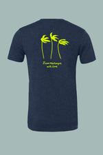 Palm Tree Midnight Navy Yellow tee