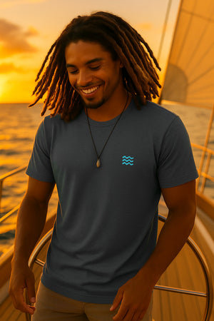 
                  
                    Charger l&amp;#39;image dans la galerie, From Martinique with Love Shark blue Tee
                  
                