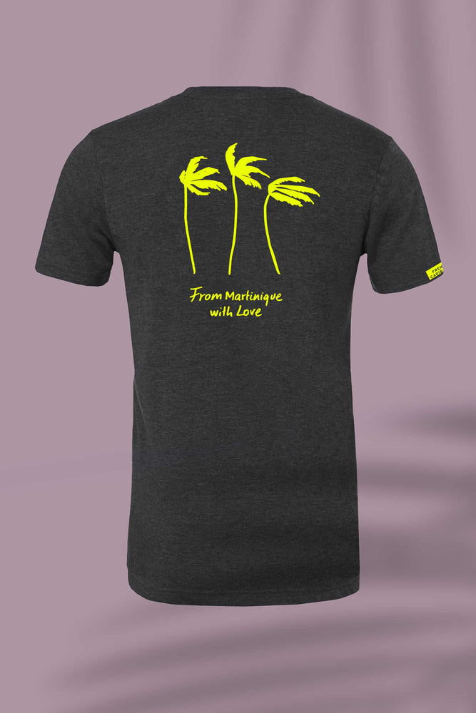 Palm Tree Storm Yellow tee