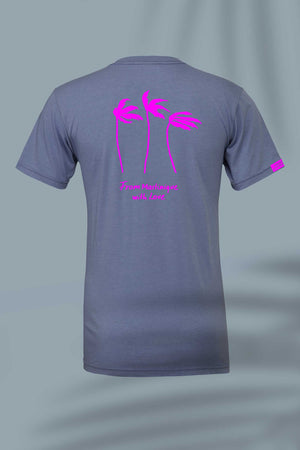 
                  
                    Charger l&amp;#39;image dans la galerie, Palm Tree stormy Pink Tee
                  
                