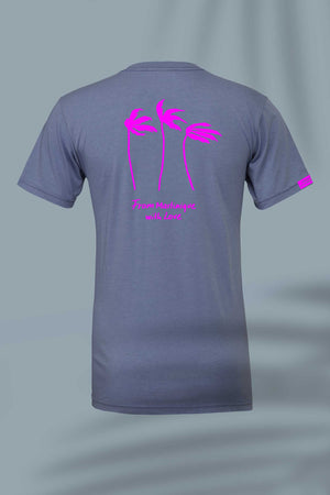 
                  
                    Charger l&amp;#39;image dans la galerie, Palm Tree stormy Pink Tee
                  
                