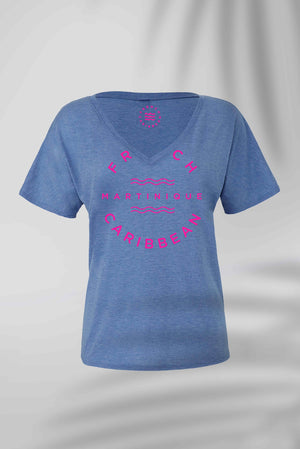 
                  
                    Charger l&amp;#39;image dans la galerie, Flowy Blue V Neck Top
                  
                