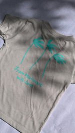 From Martinique with Love light sandy blue kid tee