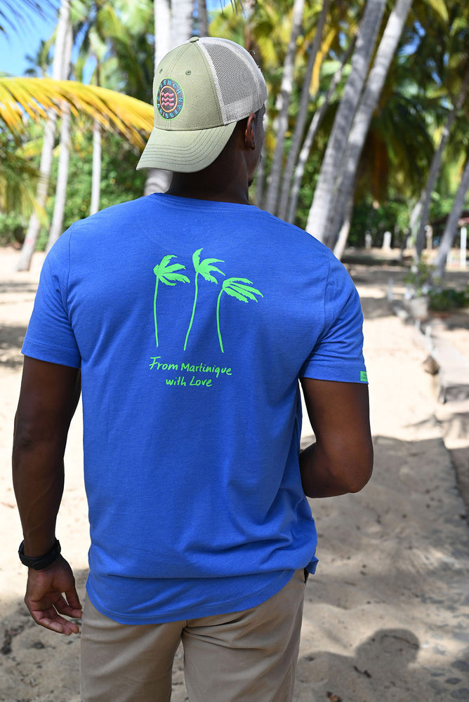 From Martinique with Love Blue Men Tee