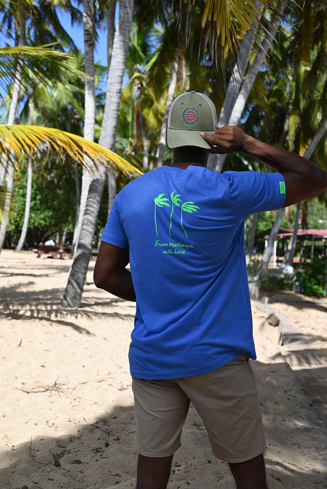 
                  
                    Charger l&amp;#39;image dans la galerie, From Martinique with Love Blue Men Tee
                  
                