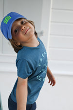 Blue Green Vintage kid Cap